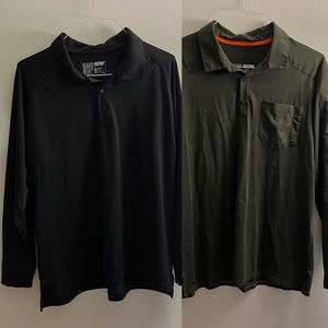 Set of two 5.11 tactical shirts XL: Artillery (green) and Jersey (black)
